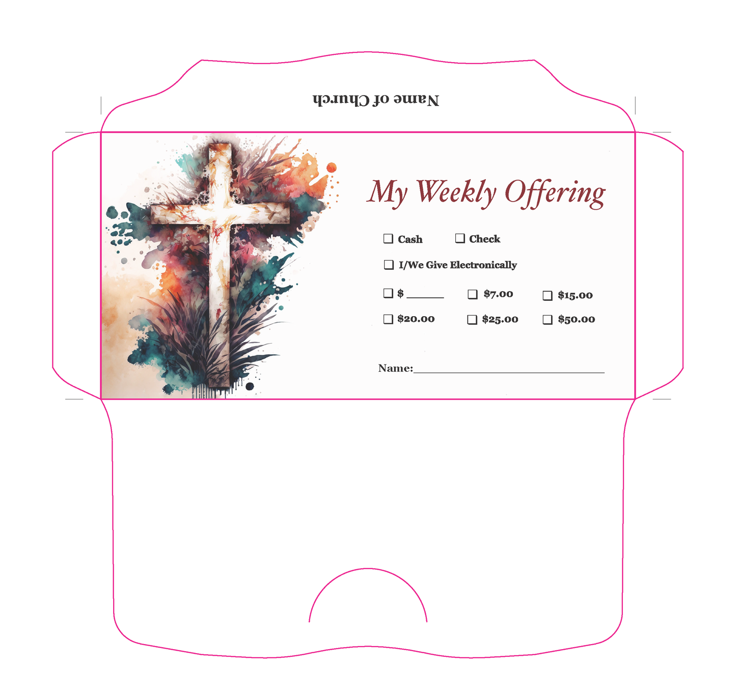 Cross Weekly Offering Envelope