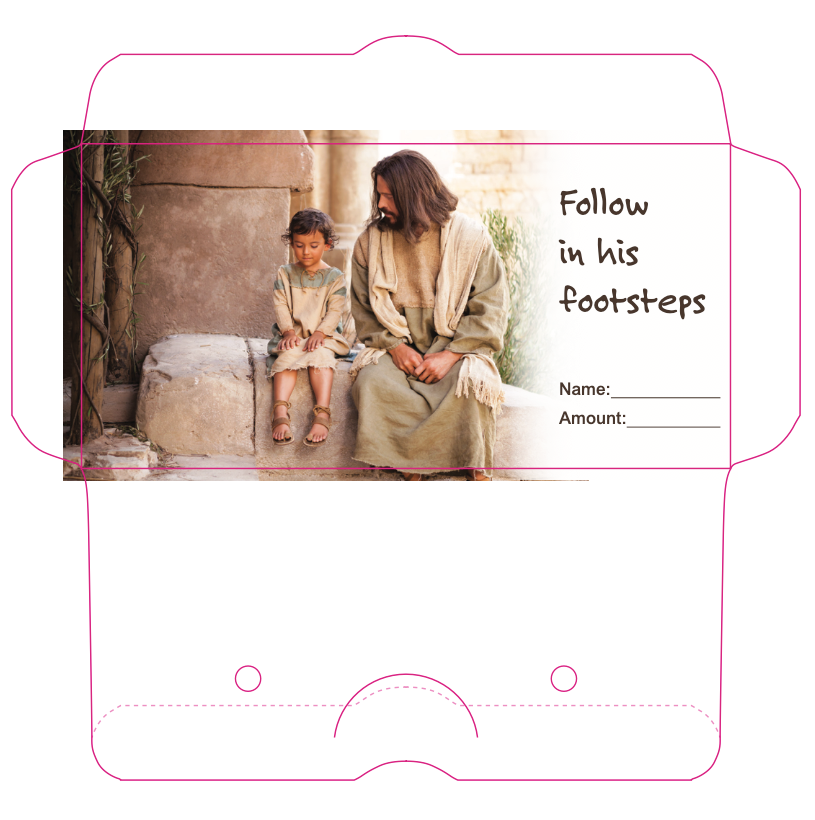Follow in His Footsteps Offering Envelope
