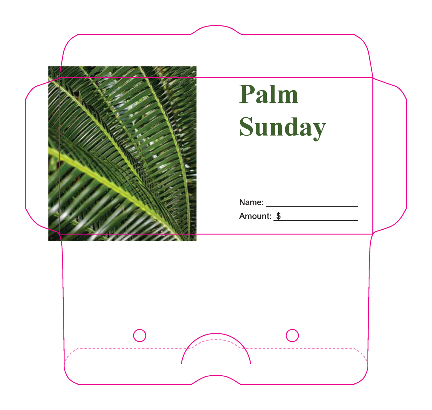 Palm Sunday Tithing Envelope